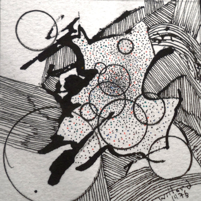 #1476, Miniature, Pen & Ink, Willard Art