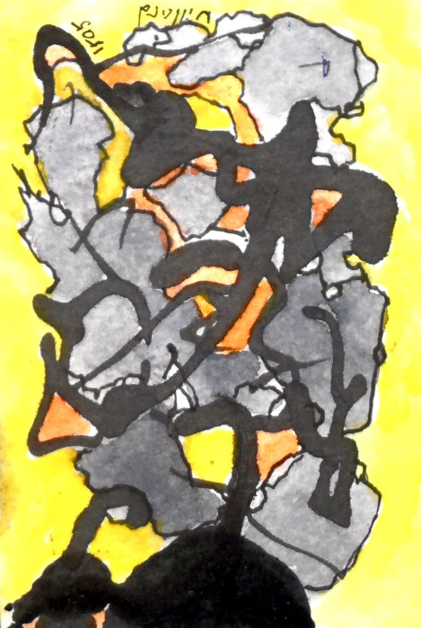 #1505,Willard Art,Miniature,watercolor,ink