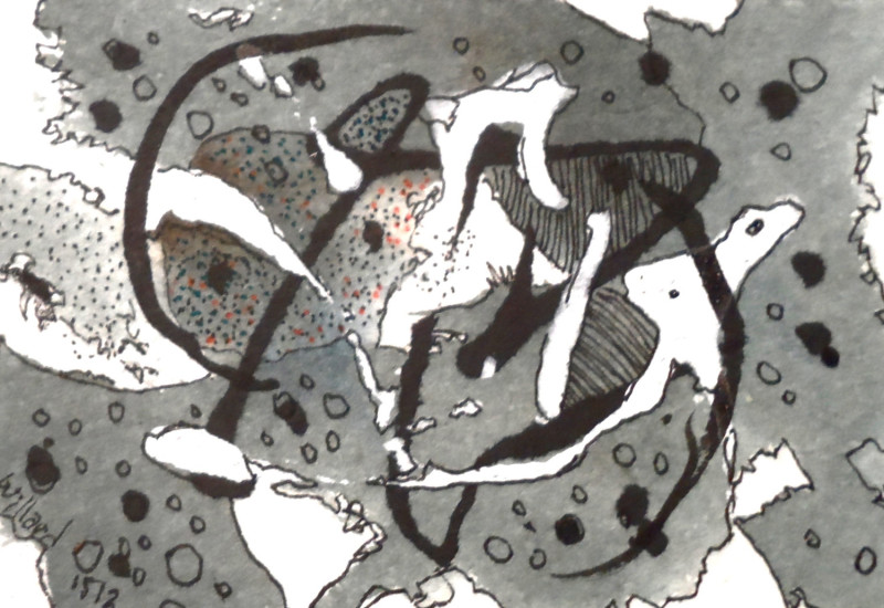 #1512,Mineature,Pen & Ink,  ink wash,willard art