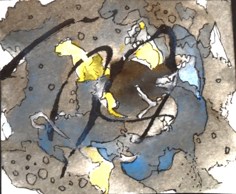 #1517,willard art,miniature,watercolor, ink
