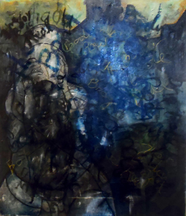 #1552, Body Alone is Real,,Willard Art,Oil, Oil Pastel